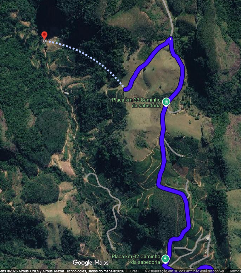 Caso de rota rural incompleta no Google Maps no Espírito Santo